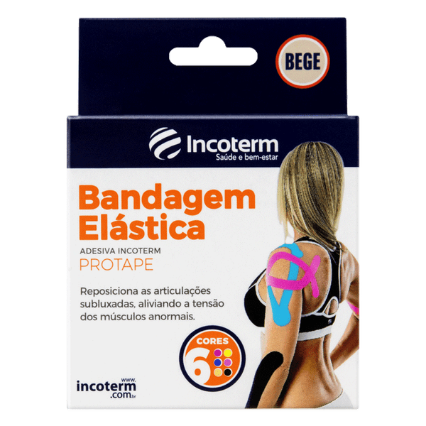 Bandagem Elástica Adesiva Incoterm Protape Bege 5m X 5cm 1 Unidade