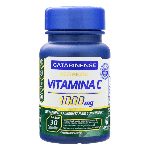Vitamina C 1000mg Catarinense Nutrição 30 Comprimidos