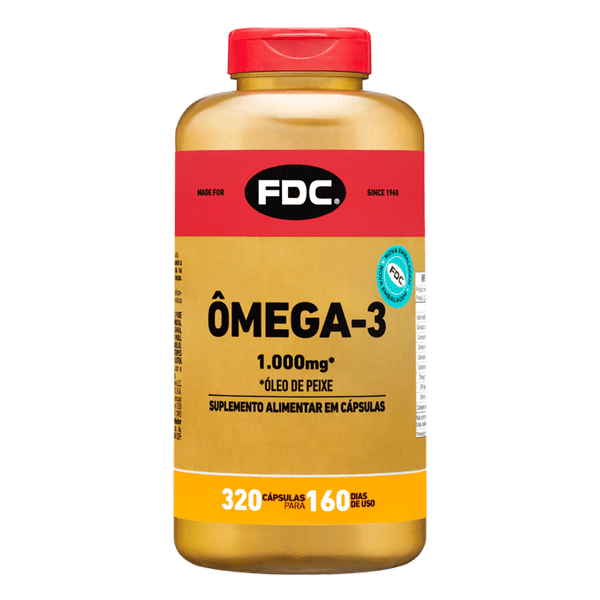 Suplemento Alimentar Ômega 3 1000mg FDC 320 Cápsulas