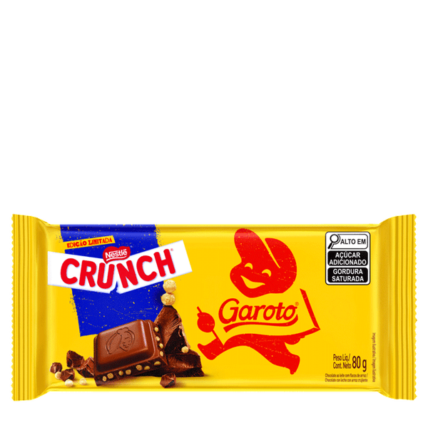Chocolate Ao Leite Crunch Garoto 80g
