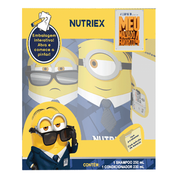 Kit Nutriex Minions Shampoo 250ml + Condicionador 230ml