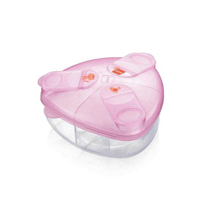 Porta Leite em Po Bebê Milk Powder Box Triangular Rosa + mam 935195700