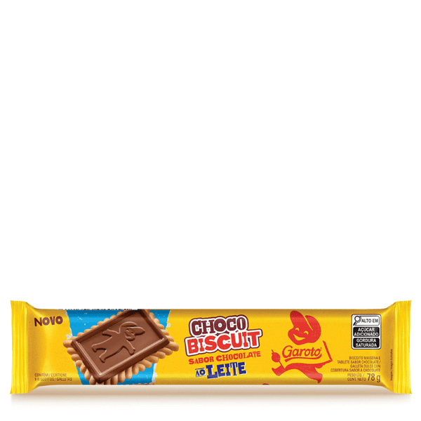 Biscoito Choco Biscuit Garoto Maisena e Chocolate ao Leite 78g