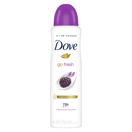Desodorante Aerosol Feminino Dove Go Fresh Amora E Flor De Lótus 150Ml