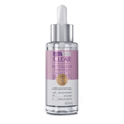 Tônico Capilar Clear Derma Solutions Antiqueda 60Ml
