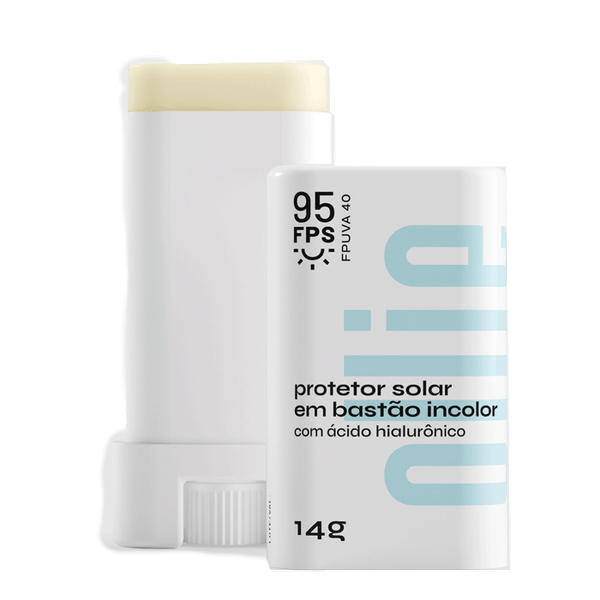 Protetor Solar Facial Ollie FPS 95 Incolor Hidratante 14g Stick