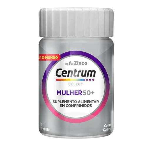 Multivitamínico Centrum Select Mulher 50 + Vitaminas De A A Z 30 Comprimidos