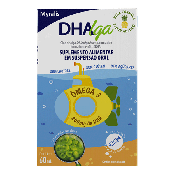 DHAlga Myralis Sabor Abacaxi 60ml Suspensão Oral