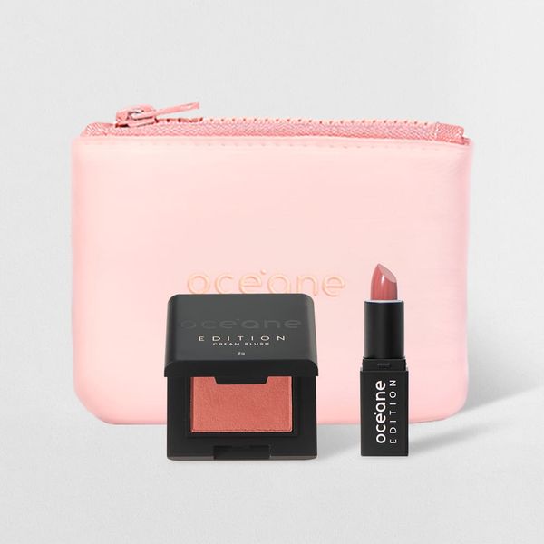 Kit Mini Blush Caramelo Mini Batom Nude Semimatte Mini Daily Makeup