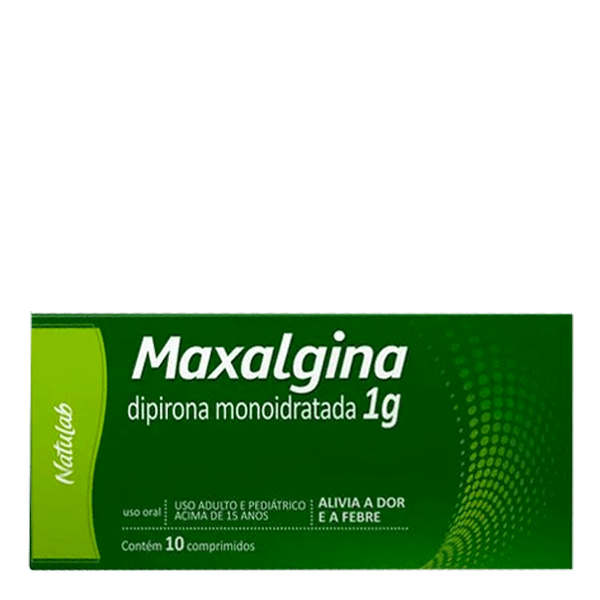 Analgésico e Antitérmico Maxalgina 1g 10 Comprimidos