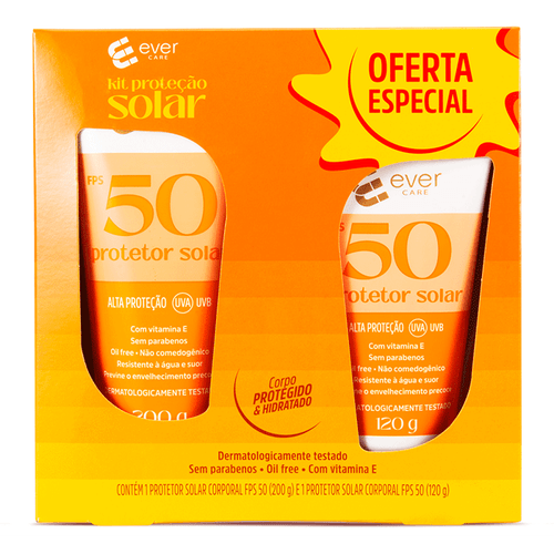 Kit Ever Care Protetor Solar Corporal Fps 50 120G + 200G