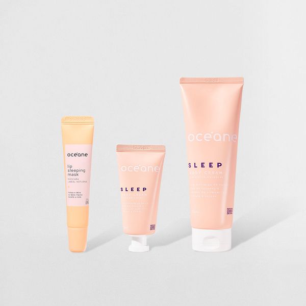 Kit Máscara Labial + Hidratante Corporal + Creme para As Mãos Sleep (3 Produtos)
