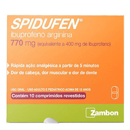 Analgésico E Antitérmico Spidufen 770Mg 10 Comprimidos Revestidos