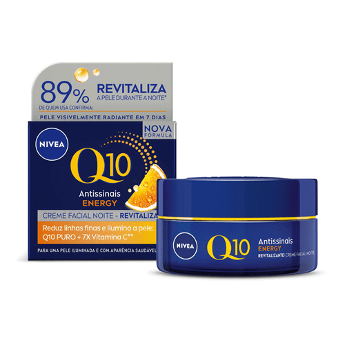 Creme Facial Nivea Antissinais Q10 Energy Noite 50G