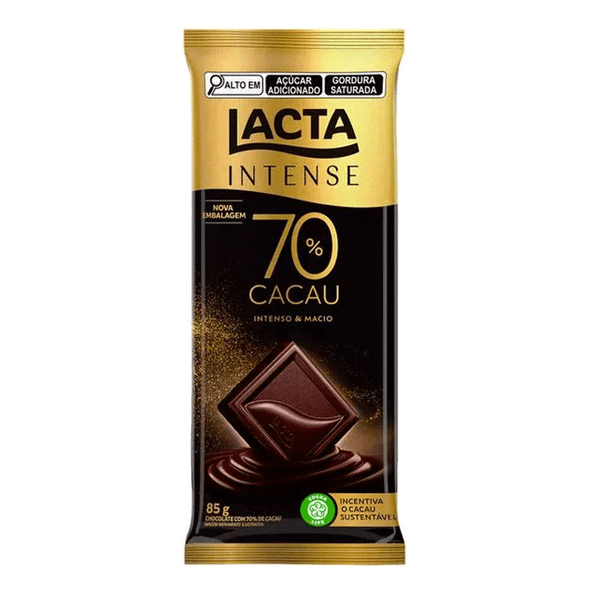 Chocolate 70% Cacau Lacta Intense 85g