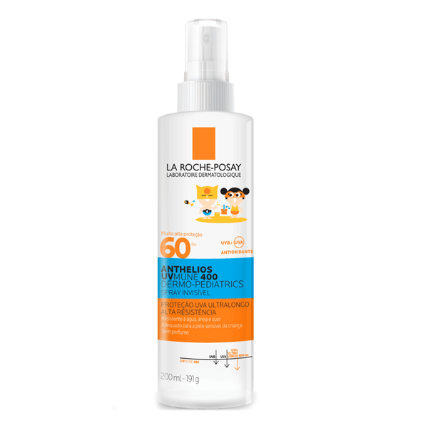 Protetor Solar Infantil Corporal La Roche-Posay FPS 60 Anthelios UVMune 400 Dermopediatrics 200ml Spray