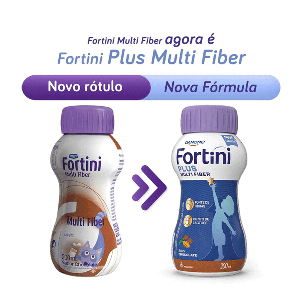 Suplemento Infantil Fortini Plus Multi Fiber Chocolate 200ml - Drogaria ...