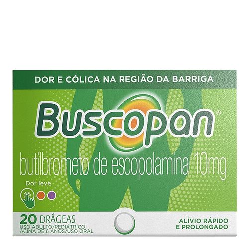 Analgésico E Antiespasmódico Buscopan 10Mg 20 Drágeas