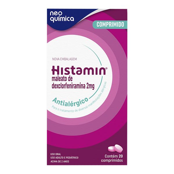 Antialérgico Histamin 2mg 20 Comprimidos