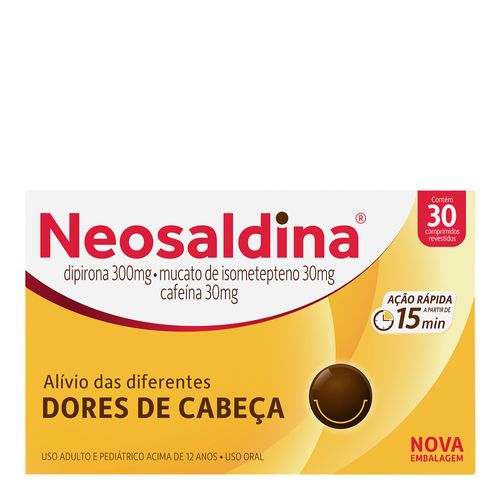 Analgésico, Antitérmico E Anti-Inflamatório Neosaldina 30Mg + 300Mg + 30Mg 30 Comprimidos Revestidos