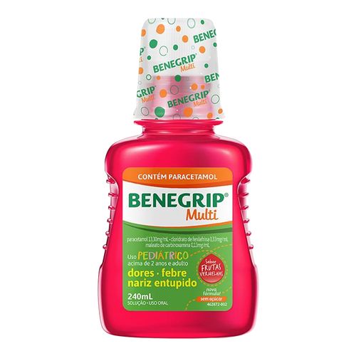 Antigripal Benegrip Multi Kids Sabor Frutas Vermelhas 240Ml
