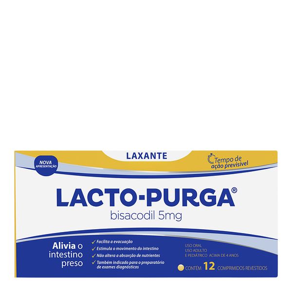 Laxante Lacto-Purga 5mg 12 Comprimidos Revestidos