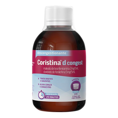Antigripal E Descongestionante Coristina D Congest 2Mg/5Ml + 5Mg/5Ml 120Ml