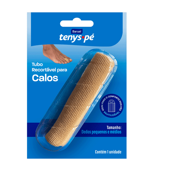 Tubo Recortável para Calos Tenys Pé Tamanho P/M 1 Unidade