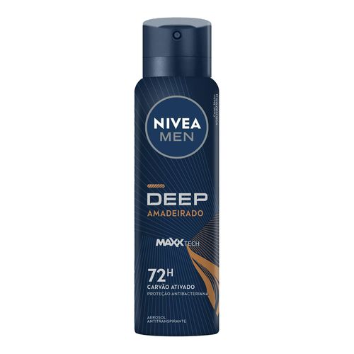 Desodorante Antitranspirante Aerossol Nivea Men Deep Amadeirado Maxxtech 150Ml