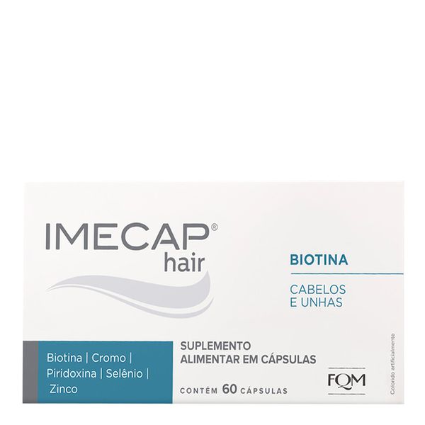Suplemento Alimentar Imecap Hair Cabelos e Unhas FQM 60 cápsulas