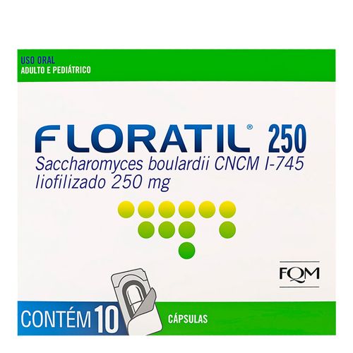 Probiótico Floratil At 250Mg Fqm 10 Cápsulas
