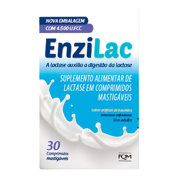 Enzilac 4.500FCC FQM 30 Comprimidos Mastigáveis