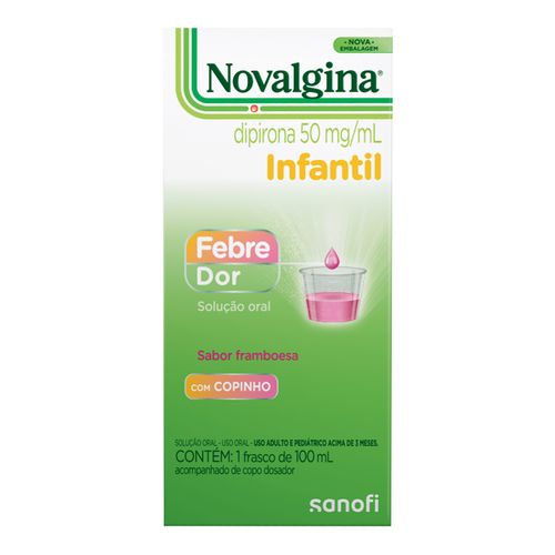 Analgésico E Antitérmico Novalgina Infantil 50Mg/Ml Dipirona 100Ml Solução Oral + Copinho