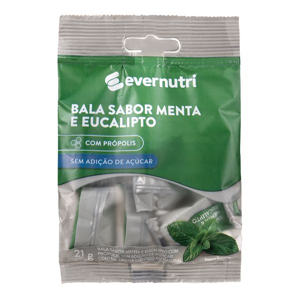 Bala de Menta Eucalipto e Própolis Zero Açucar Ever Nutri 21g