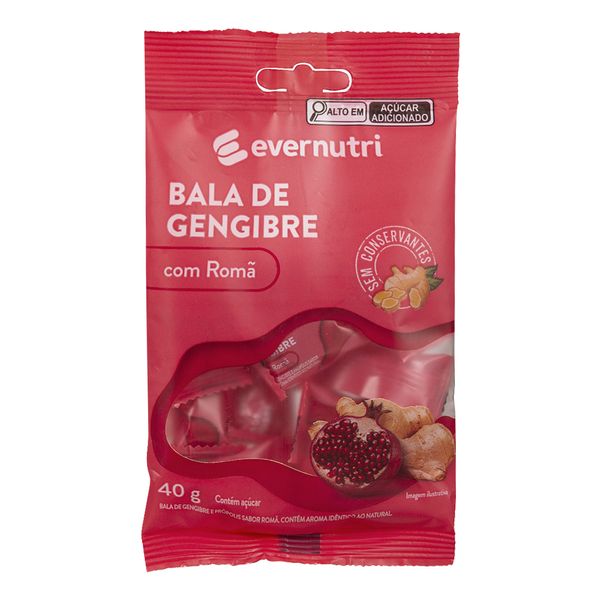 Bala de Gengibre com Romã Ever Nutri 40g