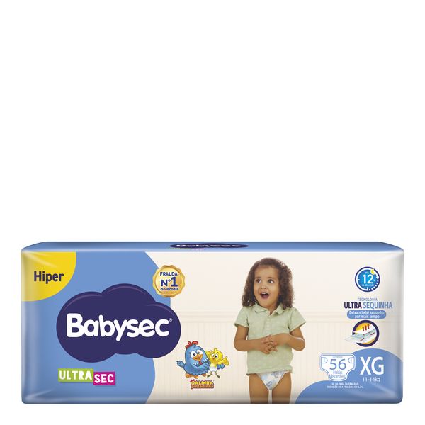 Fralda Babysec Ultrasec Galinha Pintadinha XG 56 Unidades