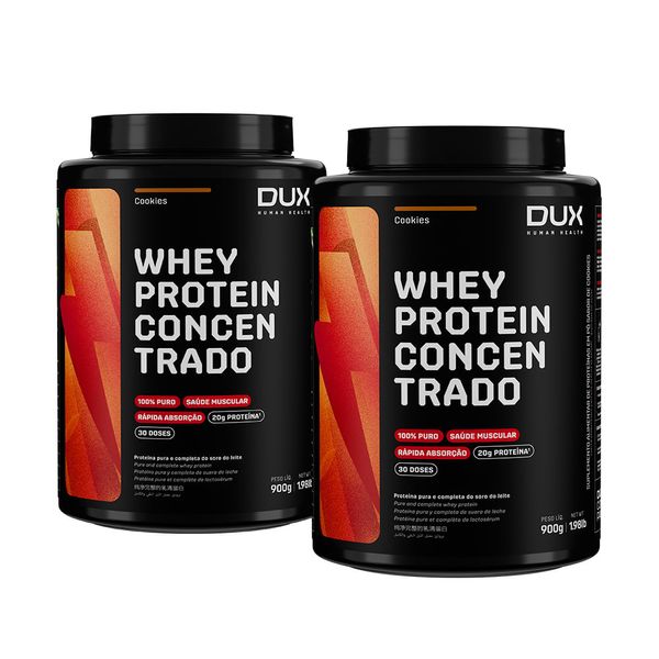 DUO WHEY PROTEIN CONCENTRADO 900g Chocolate + Morango 900g