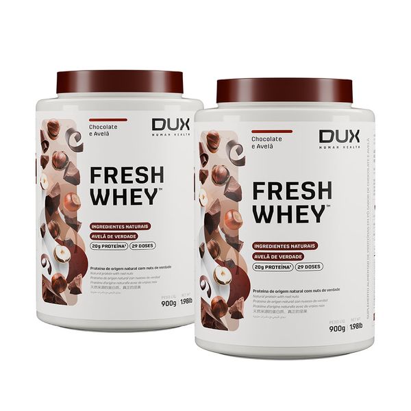 DUO FRESHWHEY™ 900g Chocolate e Avelã + Abacaxi e Coco 900g