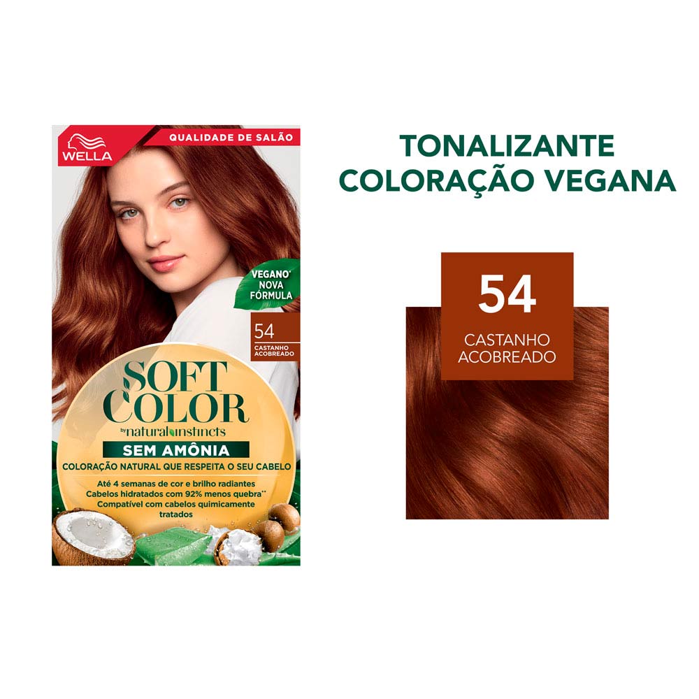 Tintura Soft Color 54 Castanho Acobreado - Drogaria Sao Paulo