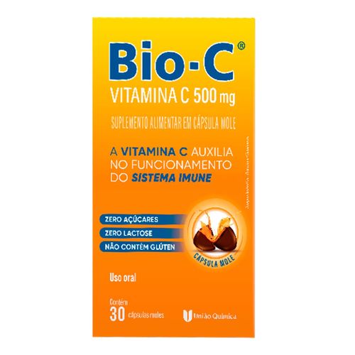 Vitamina Bio C 500Mg Uniao Química 30 Cápsulas Moles