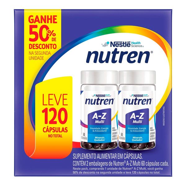 Suplemento Alimentar Nutren A-Z Multivitamínico 2 Unidades com 60 Cápsulas