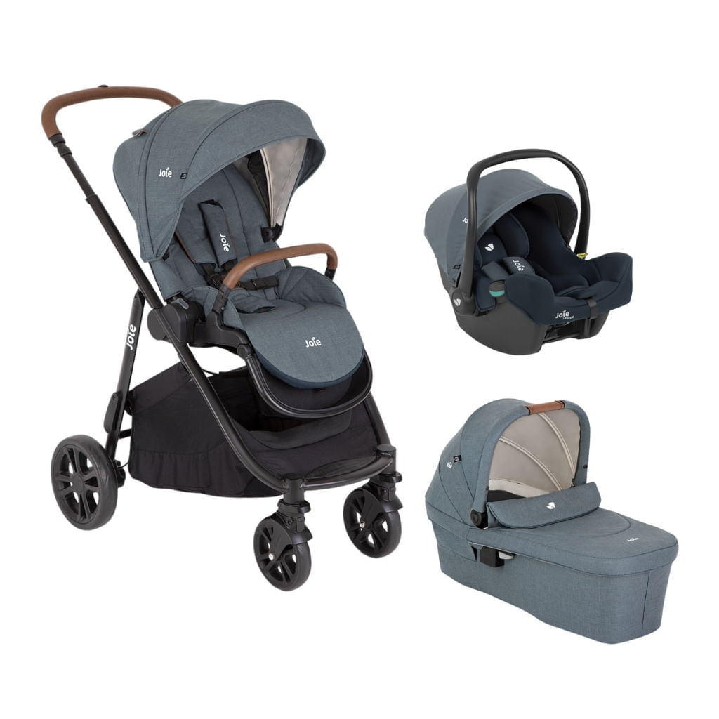 Carrinho de Bebê Travel System Trio Versatrax e Azul Lagoon + brinde Exclusivo + joie 935347481
