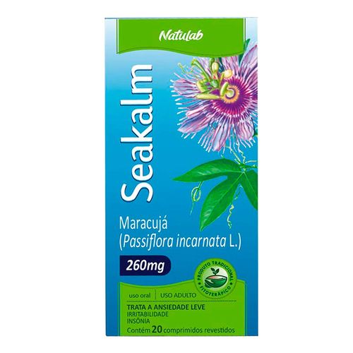 Calmante E Fitoterápico Seakalm 260Mg 20 Comprimidos