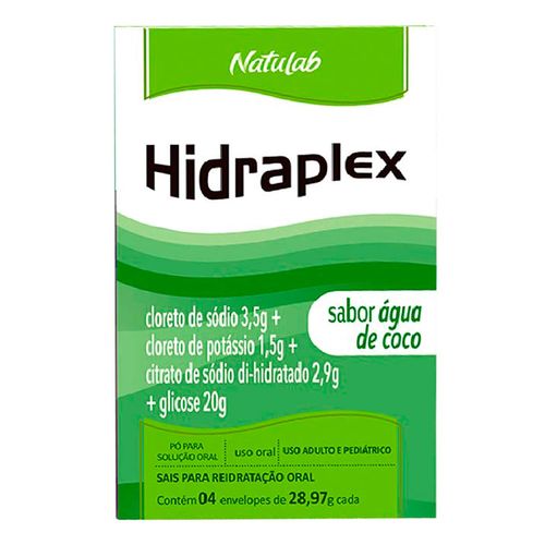Reidratante Hidraplex 3,5G + 1,5G + 2,9G + 20G 4 Envelopes