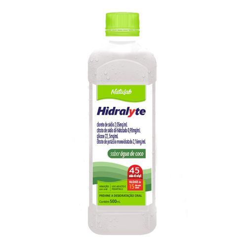 Reidratante Hidralyte 2,05Mg/Ml + 0,98Mg/Ml + 22,5Mg/Ml + 2,16Mg/Ml 500Ml Água De Coco