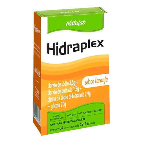 Reidratante Hidraplex 3,5G + 1,5G + 2,9G + 20G 4 Envelopes Laranja