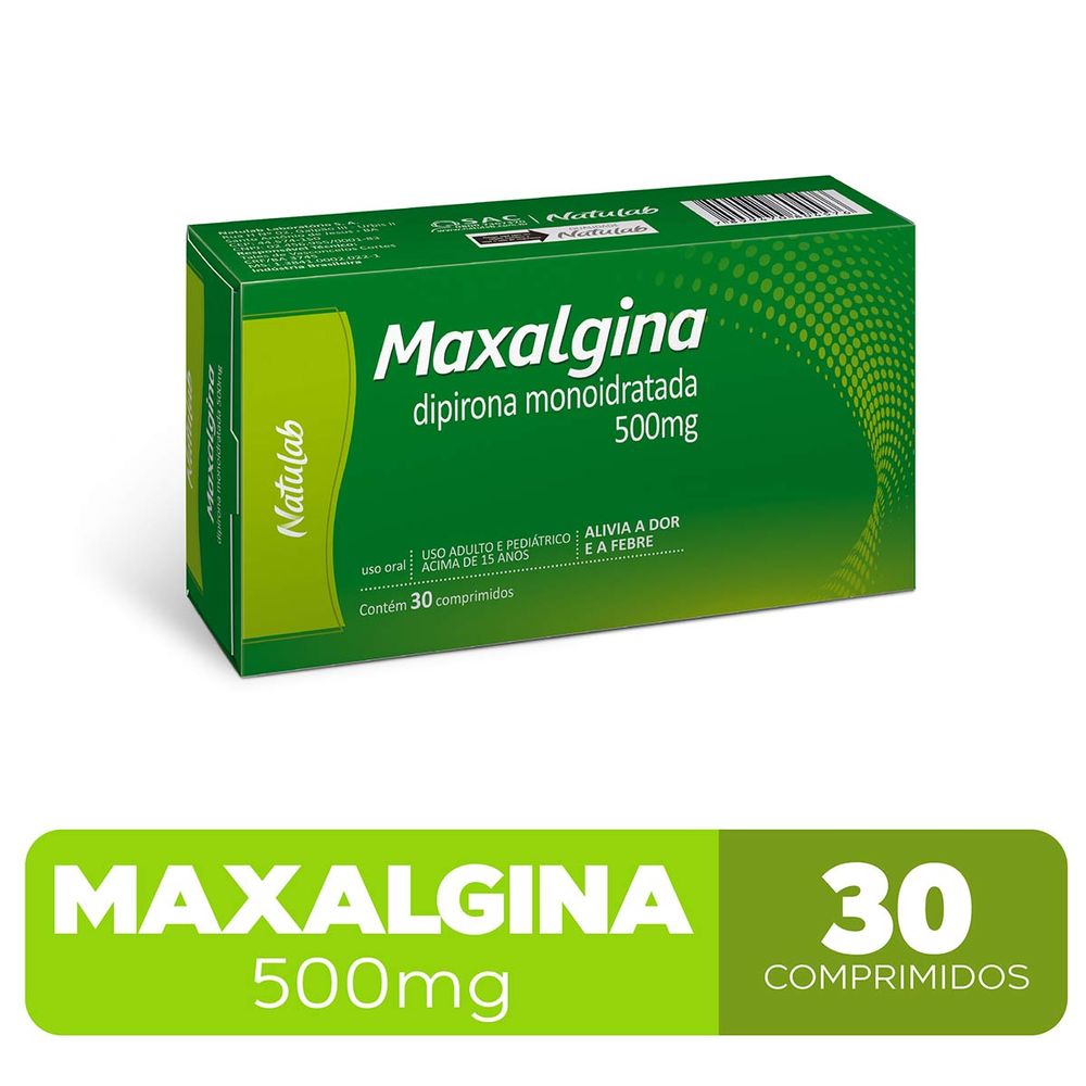 Maxalgina 500mg Natulab 30 Comprimidos - Drogaria Sao Paulo