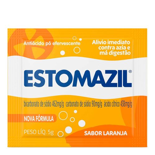 Antiácido Estomazil Sabor Laranja 5G Pó Efervescente
