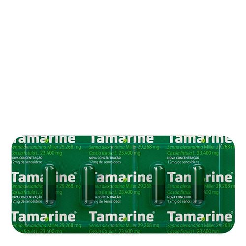 Laxante Fitoterápico Tamarine 12mg 4 Cápsulas