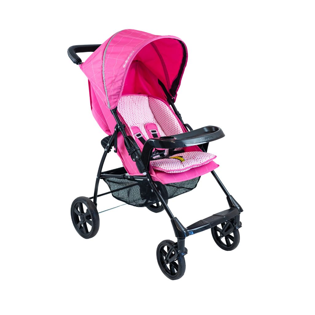 Carrinho de Bebê Romano Rosa + galzerano 935347765